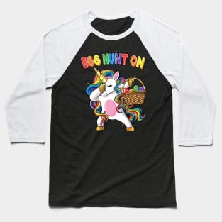 Dabbing Unicorn Easter Egg Hunt Baseball T-Shirt